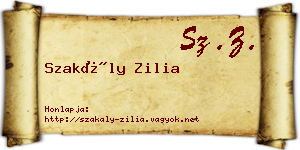 Szakály Zilia névjegykártya